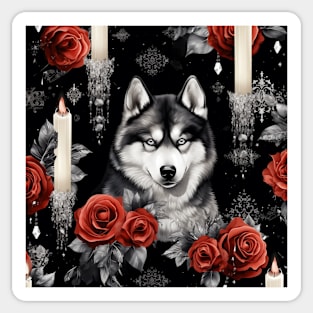 Gothic Husky Sticker